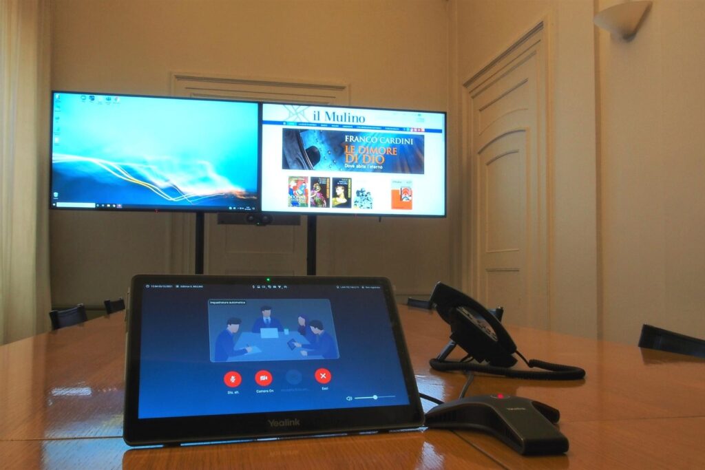 Gestione meeting wireless con soluzione audio-video professionale